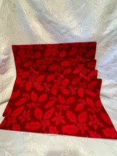 Holly  Berry Woven Red Damask set of 4 placemats