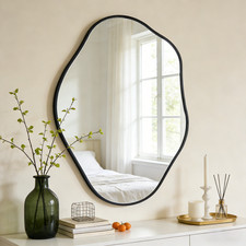 Irregular Wall Mirror Asymmetrical Mirror Durable Frame for Entryway Living Room