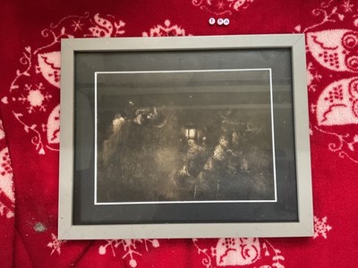 Seltener gerahmter antiker REMBRANDT Kunstdruck, sehr guter Zustand hergestellt um 1870, Originalartikel