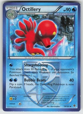 Octillery 19/101 Uncommon Plasma Blast Pokemon Moderately Played