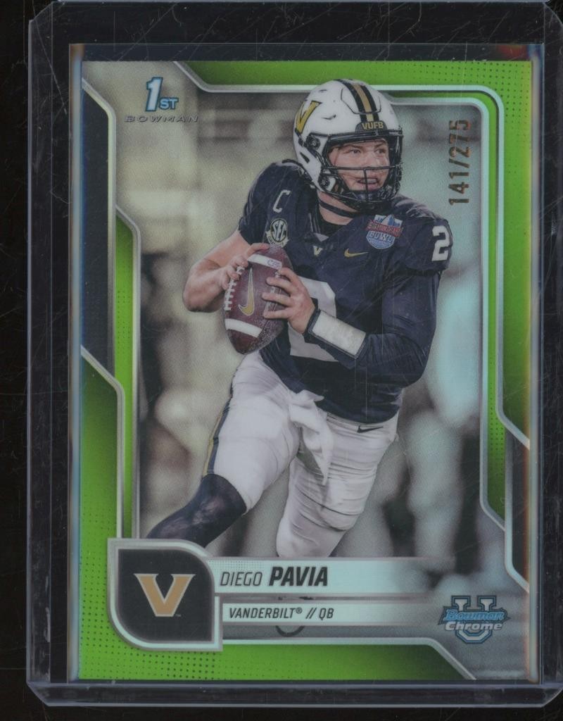 2025 Bowman University Chrome DIEGO PAVIA #190 1st Lime Green Ref /275 JA804
