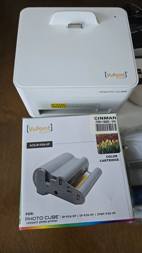 Lote de 3 cartuchos de color VuPoint ACS-IP-P20-VP e impresora de cubo de fotos IP-P20-VP Foto 2 de 4