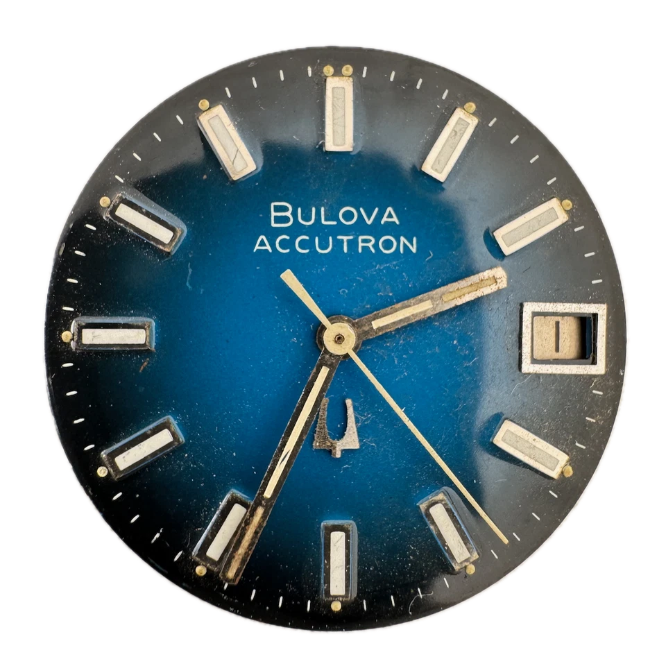 Reloj Pulsera Hombre Accutron Bulova De Colección 29mm Horquilla Sintonización Movimiento 218 D EE. UU. Foto 2 de 2