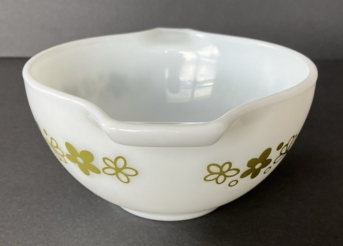 Ciotola di miscelazione vintage Pyrex 441 1-1/2 pinta fiori primaverili margherita pazza - Foto 7 di 9