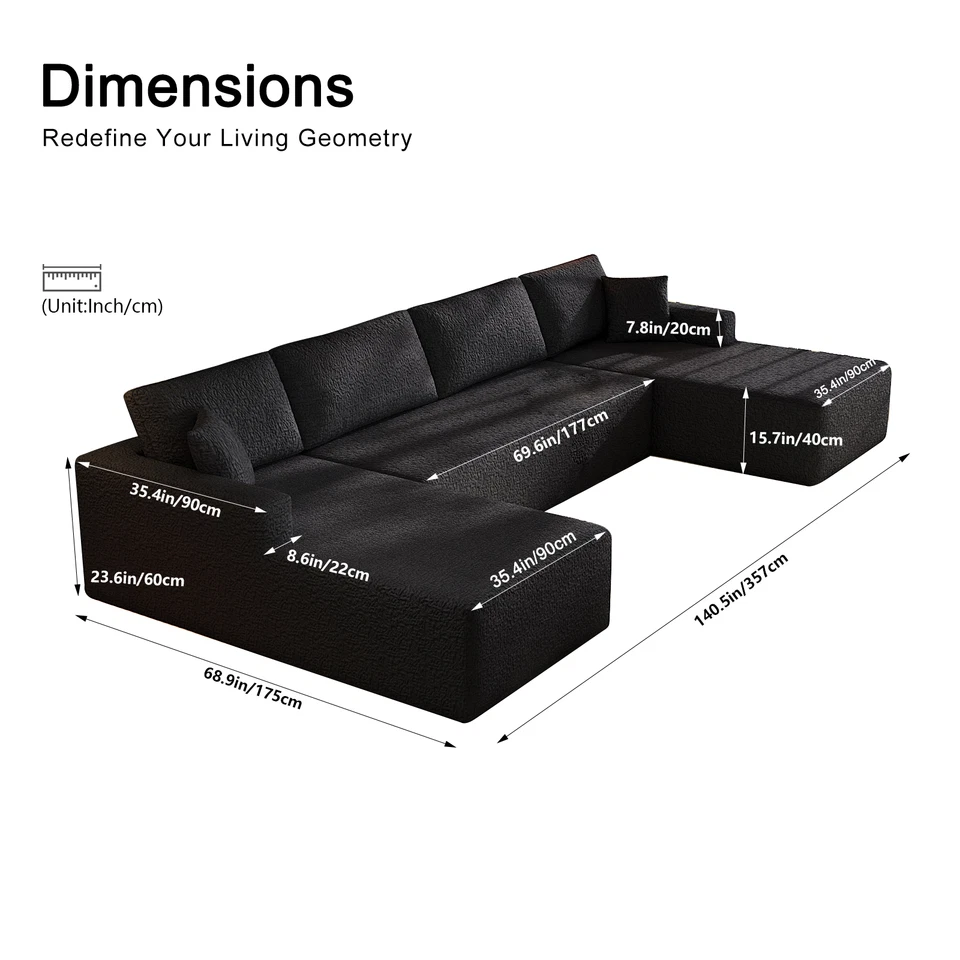 U-shaped Sofa DIY Sofa Tatami Modular Sofa Sectional Sofa Free Combination Sofa - Image 3 of 4