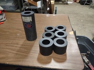 PEEK Tube Polyetheretherketone Plastic Cylinder 6.5 L x 1.375" ID x 2.75" OD +