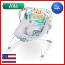 Bright Starts Baby Bouncer Soothing Vibrations Infant Seat Safari Fun 0-6