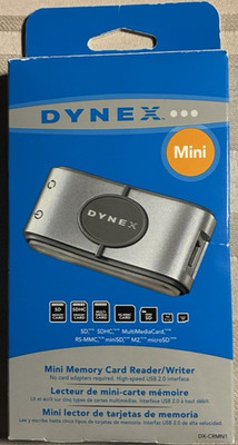 Dynex DX-CRMN1 Mini Memory Card Reader/Writer for Laptop Computer PC NEW