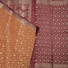 Vintage Brick Red Sarees 100 Pure Silk Woven Indian Sari 6YD Decor Craft Fabric