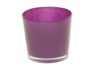 INNA-Glas Glasübertopf Alena, dunkellila, 9,5 cm, Ø 11,5 cm