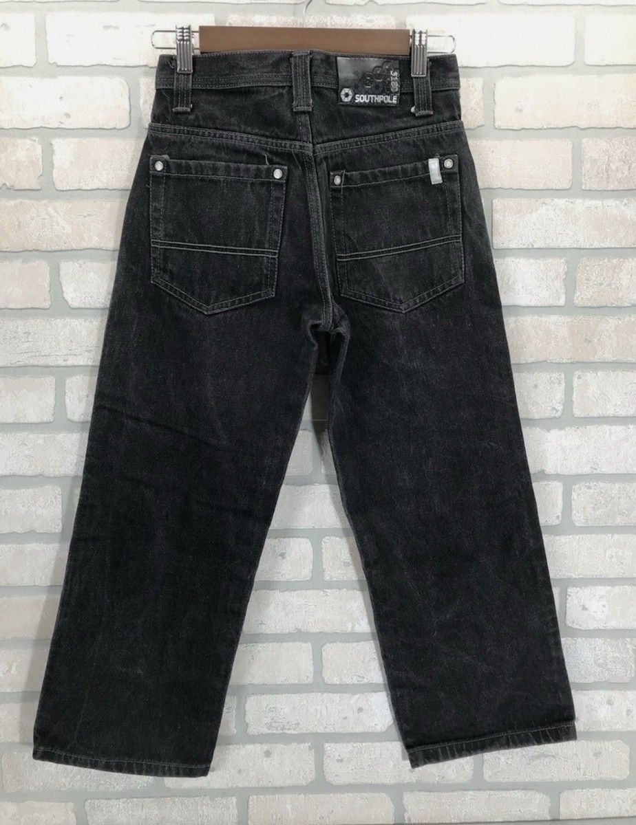 Y2K Southpole Baggy Loose Jeans Boys 10 Black Skateboard Grunge