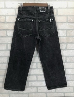 Y2K Southpole Baggy Loose Jeans Boys 10 Black Skateboard Grunge