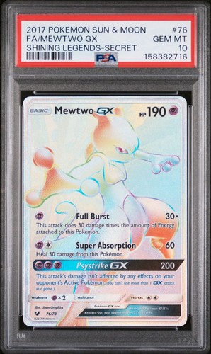Mewtwo-GX graded PSA 10 for sale on eBay