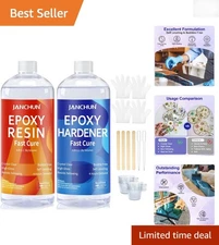 Versatile 32oz Crystal Clear Epoxy Resin - Perfect for DIY Projects & Artwork