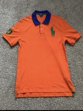 Polo Ralph Lauren Polo Shirt Boys orange Big Pony polo club Youth Size XL 18-20