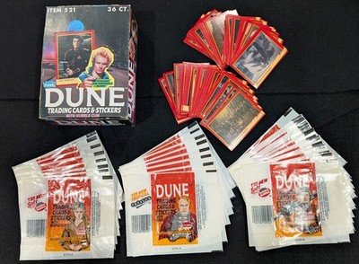 DUNE Trading Cards + Empty Display Box 1984 Movie Lynch Frank Herbert + WRAPPERS
