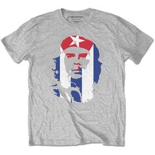 Men's Che Guevara Star And Stripes T-shirt X-Large Grey