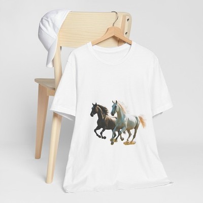 Running Horses Tee | Galloping Horse Artwork, Equestrian Shirt