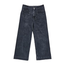 Anthropologie Pilcro Skipper Jeans Women's 28 Black Faded Wide Leg High Rise