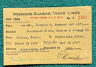 1927 MKT Railroad Pass Missouri Kansas & Texas Dallas to San Antonio Railway — photo 3