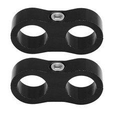 AN10 Aluminum Alloy Hose Separator Clamp Fitting Adapter Bracket (Black)