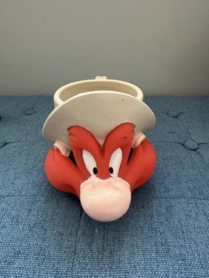Vintage Looney Tunes 1990 s Yosemite Sam Character Mug, Plastic