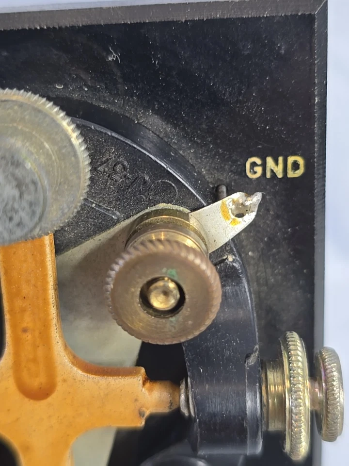 1940 J-37 J-44 TELEGRAPH KEY BASE E F Johnson MORSE CODE KEY WWII US Navy Army - Image 4 of 4