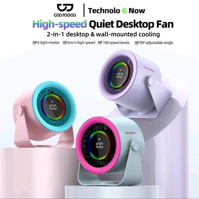 Desk Fan Personal Table Speeds Quiet Wireless Dekstop FREE SHIPPING