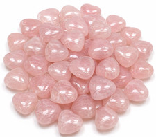 5KG Rose Quartz Mini Heart Bulk Lot   Natural Polished Pink Crystal 1"  2"