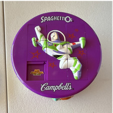 Campbell's SpaghettiOs Buzz Lightyear Advertising Bowl Purple White Green Soup