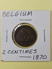 COINS - BELGIUM - 2 CENTIMES 1870