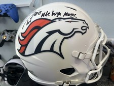 Troy Franklin Denver Broncos Full Size Authentic Signed Helmet, Beckett COA