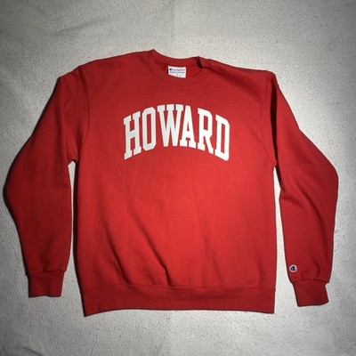 Vintage Y2K Howard University Sweatshirt Mens Large Red HBCU Crewneck Champion