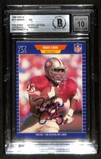 Roger Craig 49er's HOF Signed 1989 Pro Set 49ers Card Beckett Auto 10