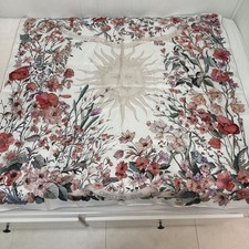 CHRISTIAN DIOR Sun and Floral Vintage Women's Silk Scarf with Box
