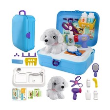 TEUVO Pet Care Playset, 16Pcs Kids Doctor Kit with Plush Dog  Back... Fast Ship