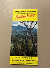 1960s Gatlinburg Tennessee Smoky Mountains Vintage Travel Brochure Tourist Map