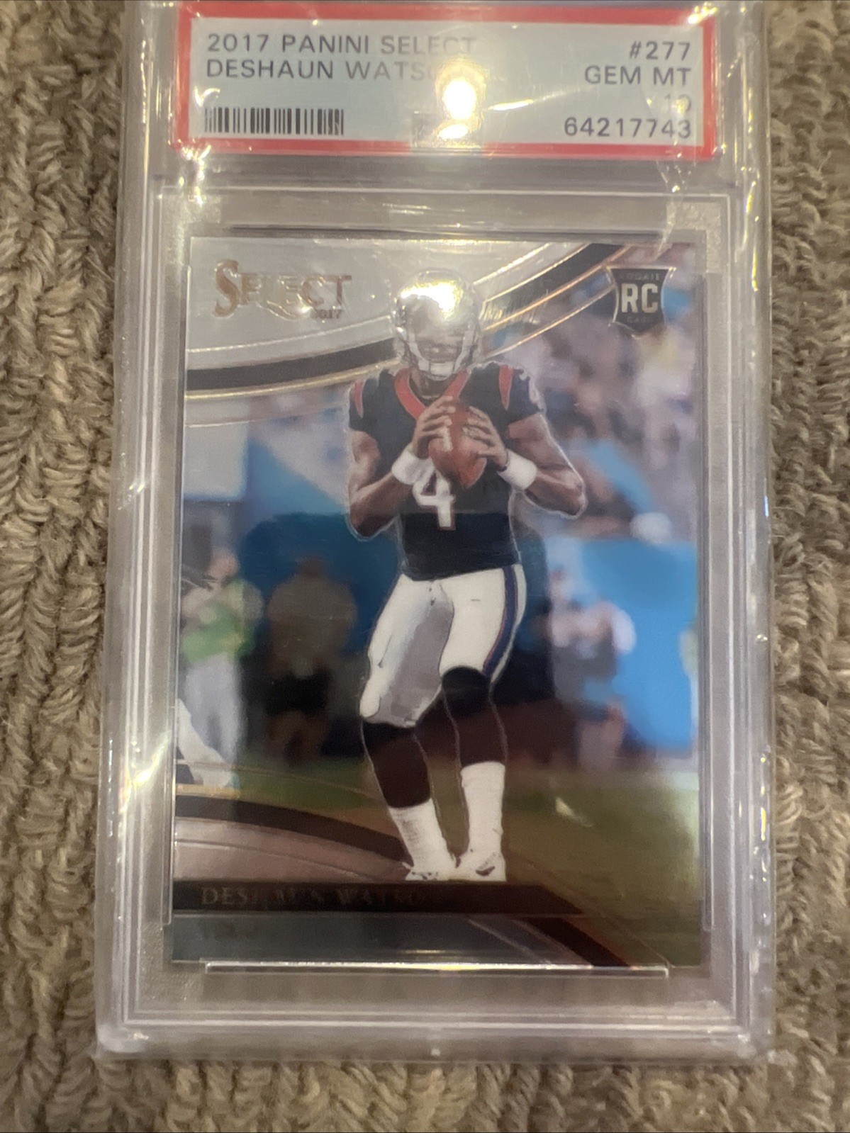 2017 Panini Select – Deshaun Watson Field Level Rc PSA 10