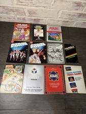 Vintage Lot of 11 Atari 2600 Manuals Inserts Comics
