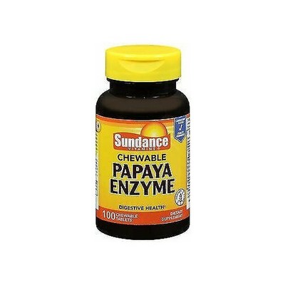 Sundance Papaya Enzyme Chewable Tablets Digestive Health Support 100 Ct 2 Pack