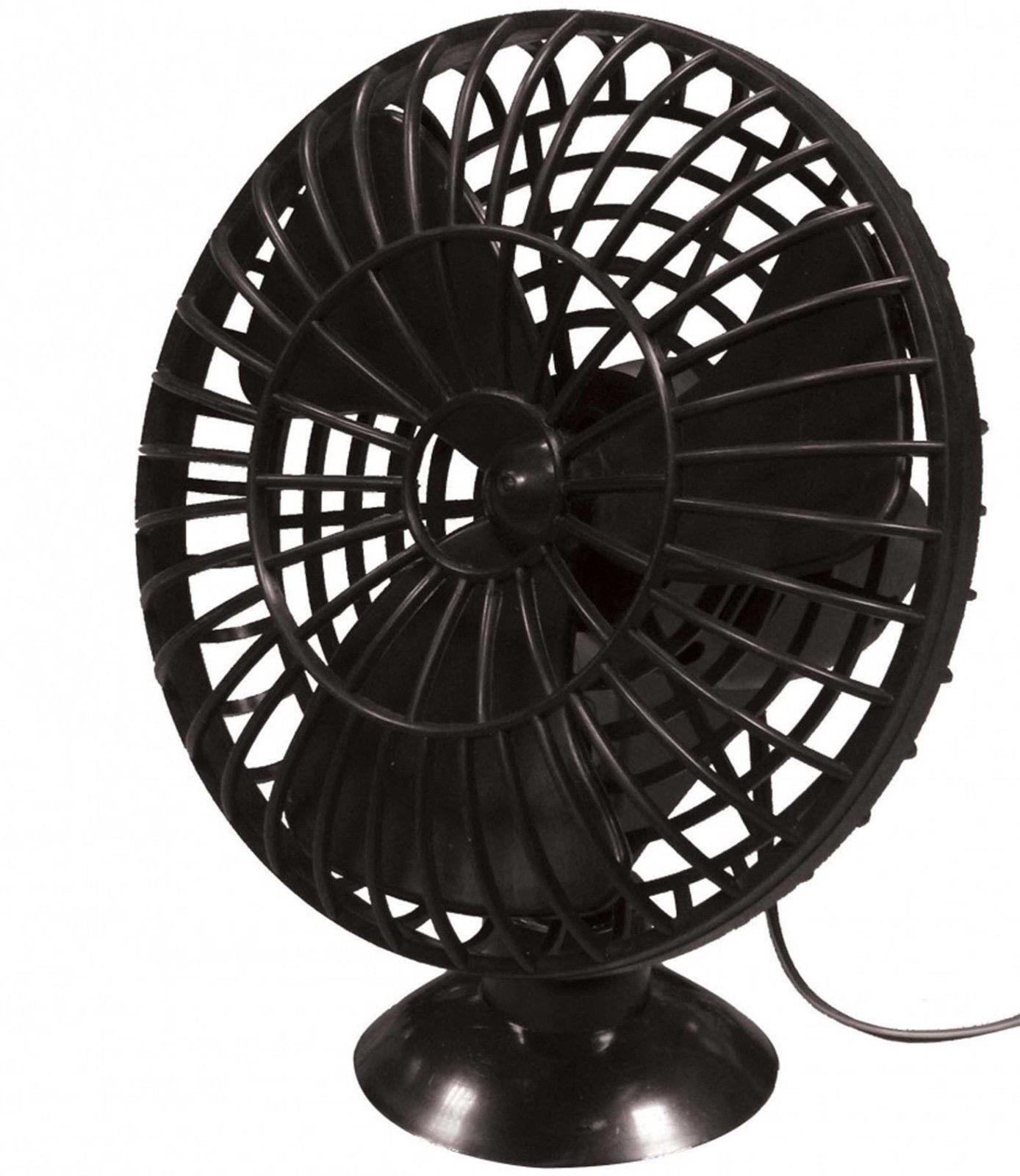 Streetwize 12v 5"" Oscillating Vehicle Fan Cool Air Car Van Caravan Suction Fan