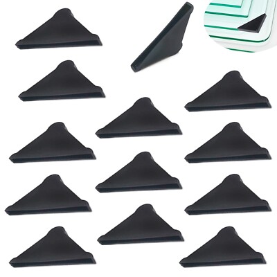 UoYu 20 pcs Mirror Corner Protectors 4 x 50mm Black Toughened Glass Corner Pr...
