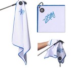 Microfiber Magnetic Golf Towel & Ball Marker - 18" x 18" (45 cm x 45 cm) (White)