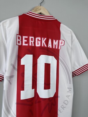 VINTAGE 1996-1997 AJAX SOCCER JERSEY FOOBALL 10# BERGKAMP