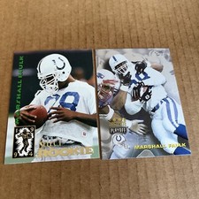 MARSHALL FAULK 1994 Select RC ROOKIE #200 & 1995 Absolute Playoff #36 Colts (d3)