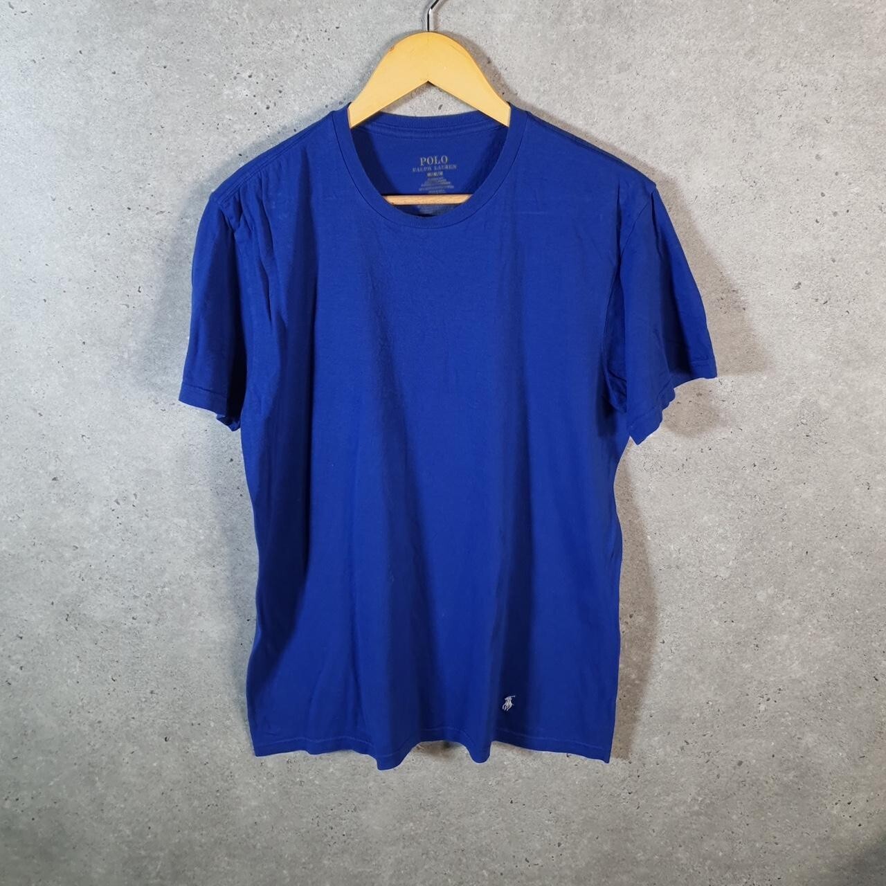 Polo Ralph Lauren vintage uomo blu medio ricamata vestibilità classica pony