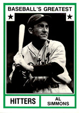 1982 TCMA Greatest Hitters #26 Al Simmons Detroit Tigers HOF