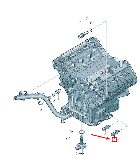 Pressostat d'huile moteur Audi A4 B8 06E919081F