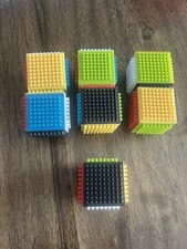 Infantino Press  Stay Bristle Sensory Blocks Baby Toddler Toys Set Of 7