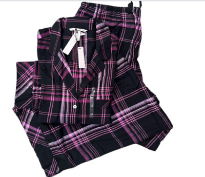 Franela Pijama Victoria Secret Cuadros Conjunto De Pijama Corto De